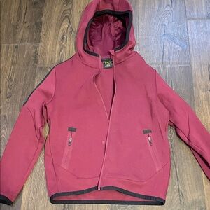Kids Maroon Full Zip Jacket. Size L 10/12.